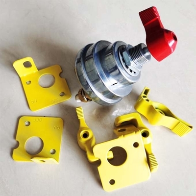 Prévenir efficacement le démarrage accidentel du commutateur A / C Commutateur de batterie Maître Déconnectez le commutateur avec le kit de levier de verrouillage rouge et jaune