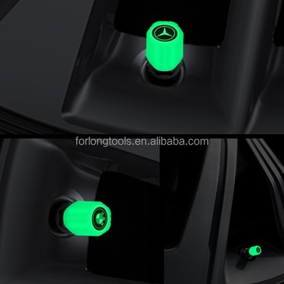 Remplacer/réparer le capuchon antipoussière ABS de la roue de la voiture Auto-brillant de la souche du pneu de la couverture de la soupape d'air Lumière autoluminescence à usage universel