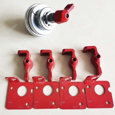 Prévenir efficacement le démarrage accidentel du commutateur A / C Commutateur de batterie Maître Déconnectez le commutateur avec le kit de levier de verrouillage rouge et jaune