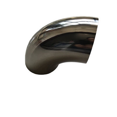 1Épaisseur.5 mm 304 acier inoxydable 90 degrés courbure coude connexion de tuyau d'échappement soudage ronde 3 pouces / 76 mm résistant à la corrosion