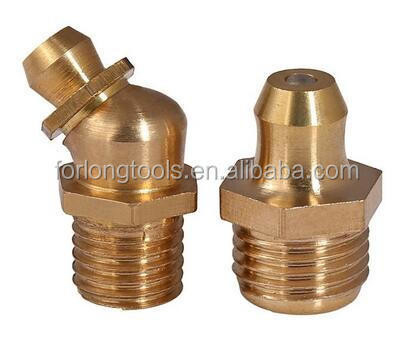 Sleeve de forage et connexion de bouton personnalisé forgé 45 degrés laiton graisseux tétons 1/4 &quot;-28 UNF avec support OEM