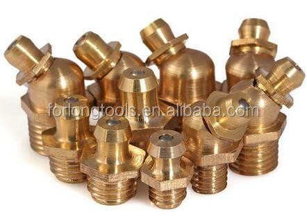 Sleeve de forage et connexion de bouton personnalisé forgé 45 degrés laiton graisseux tétons 1/4 &quot;-28 UNF avec support OEM