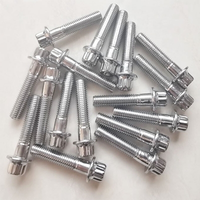 Assemblage de jante divisée en acier universel chromé Boulons M7 x 32 mm pour roues Aucune conception, juste un style Aucune fonctionnalité supplémentaire