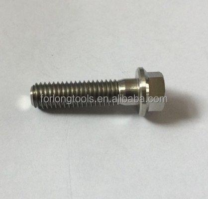 Fermeture naturelle de titane de qualité GR5 boulon M8 x1.25x 32MM boulon à bride à 12 points pour usines chimiques