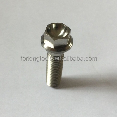 Fermeture naturelle de titane de qualité GR5 boulon M8 x1.25x 32MM boulon à bride à 12 points pour usines chimiques