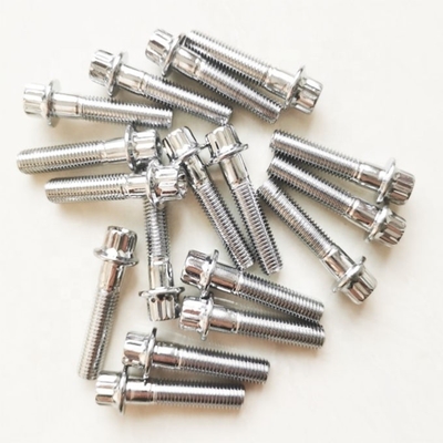Assemblage de jante divisée en acier universel chromé Boulons M7 x 32 mm pour roues Aucune conception, juste un style Aucune fonctionnalité supplémentaire
