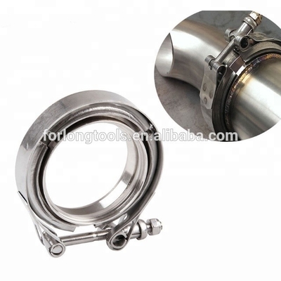 Année universelle en acier inoxydable 1,75 pouces V pinces de bande pour tuyau d'échappement turbo installation facile