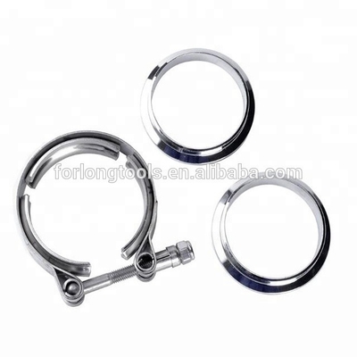 Année universelle en acier inoxydable 1,75 pouces V pinces de bande pour tuyau d'échappement turbo installation facile