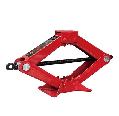 Jack à ciseaux rouge de 1,5 tonne pour la réparation automobile Hauteur maximale 385 mm Hauteur minimale 105 mm Support manuel Jack mécanique Outil de réparation automobile