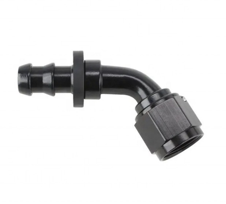 Support personnalisé tête ronde code noir en aluminium poussée sur le tuyau Kit d'ajustement de bout AN6 9PCS Femme connexion et durable