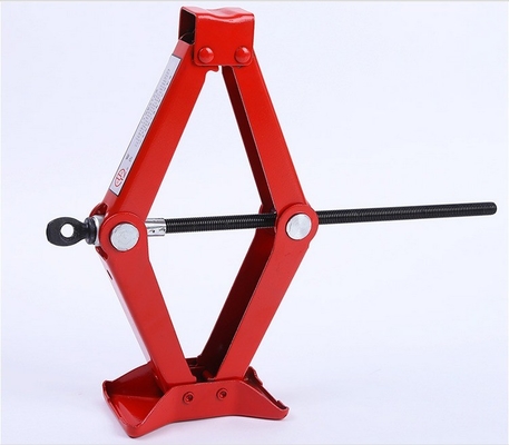 Jack à ciseaux rouge de 1,5 tonne pour la réparation automobile Hauteur maximale 385 mm Hauteur minimale 105 mm Support manuel Jack mécanique Outil de réparation automobile