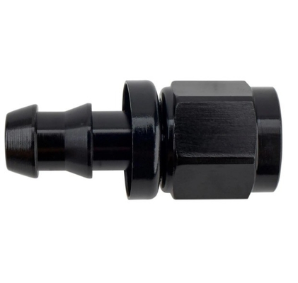 Support personnalisé tête ronde code noir en aluminium poussée sur le tuyau Kit d'ajustement de bout AN6 9PCS Femme connexion et durable