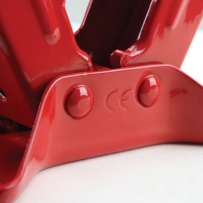 Jack à ciseaux rouge de 1,5 tonne pour la réparation automobile Hauteur maximale 385 mm Hauteur minimale 105 mm Support manuel Jack mécanique Outil de réparation automobile
