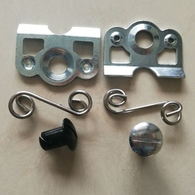 7/16&quot; en aluminium bouton noir quart tour Dzus avec 1-3/8&quot; plaque de support de ressort aluminium universel année de remplacement/réparation