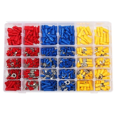480pcs terminaux isolés connecteur électrique crimp Butt Spade Ring Fork Terminal Set Kit avec le cas pour l'année universel