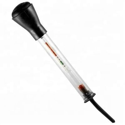 Noir et rouge 330mm/13" longueur de tuyau en caoutchouc de verre Hydromètre de batterie de voiture pour détection rapide de l'électrolyte d'eau acide
