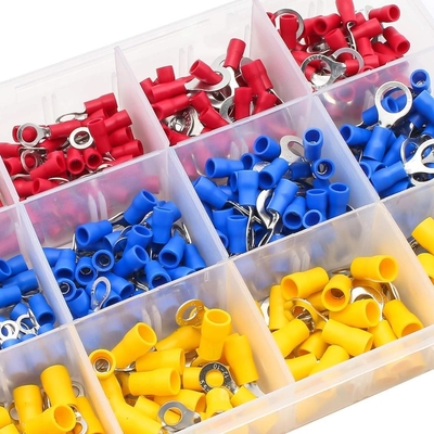 480pcs terminaux isolés connecteur électrique crimp Butt Spade Ring Fork Terminal Set Kit avec le cas pour l'année universel