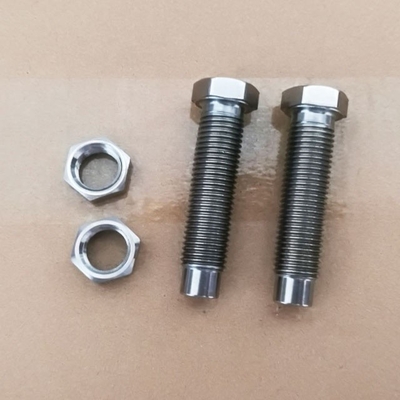 DIN Standard et titane boulon 7/16 &quot;-20 avec 9/16&quot; Hex Noix pour 1-1/8&quot; Torsion Stop Finition naturelle