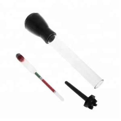 Noir et rouge 330mm/13" longueur de tuyau en caoutchouc de verre Hydromètre de batterie de voiture pour détection rapide de l'électrolyte d'eau acide