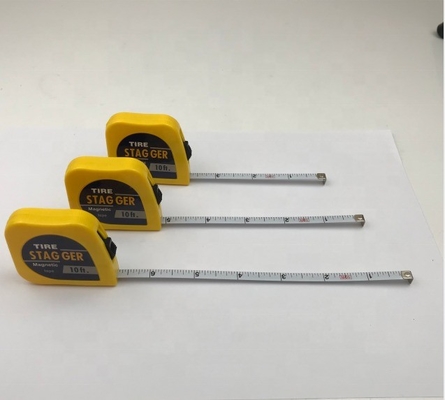 10 pieds * 1/4 &quot; Magnétique pneu de course Stagger mesure du ruban avec lame large et construction métallique de qualité industrielle