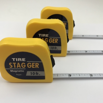 10 pieds * 1/4 &quot; Magnétique pneu de course Stagger mesure du ruban avec lame large et construction métallique de qualité industrielle