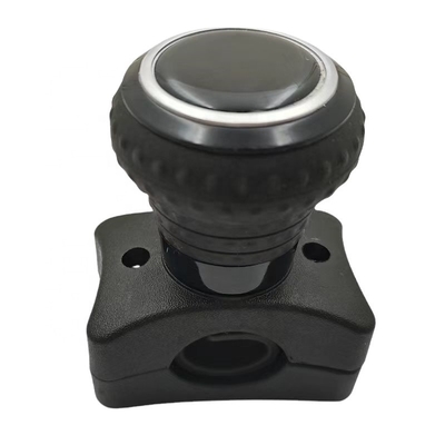 Coupe de roue noire universelle, roue de direction de voiture, booster, bouton de rotation, poignée à 360 degrés, prise de balle, commande manuelle pour un fonctionnement en douceur