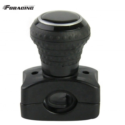 Coupe de roue noire universelle, roue de direction de voiture, booster, bouton de rotation, poignée à 360 degrés, prise de balle, commande manuelle pour un fonctionnement en douceur