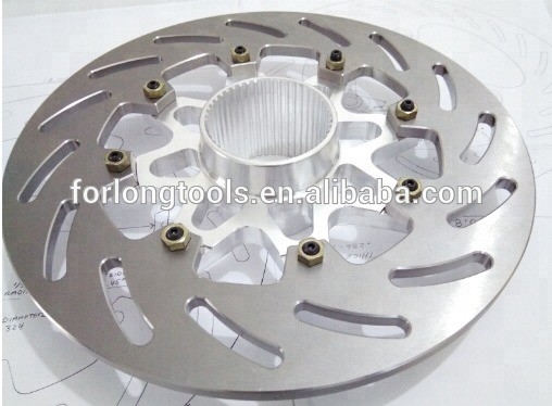 Disques de freinage de voiture de modèle automobile de 12,00 pouces Titanium Sprint Rotor avec cercle de boulon de 8 x 7 pouces et conception en fente en finition en titane