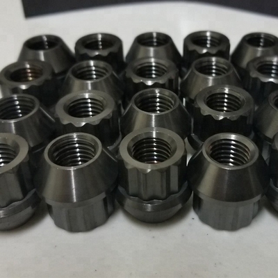 Noix de flange de titane à finition plate standard DIN pour composant de fixation de roue fileté 1/2-20