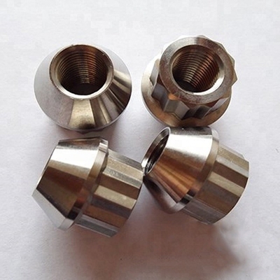 Noix de flange de titane à finition plate standard DIN pour composant de fixation de roue fileté 1/2-20