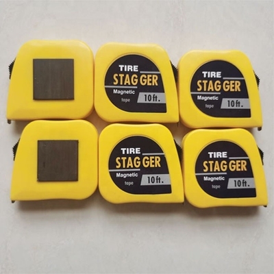 Couleur jaune voiture de course Stagger ruban à mesurer Tap 10 pieds * 1/4 &quot; avec système de mesure impérial et outils magnétiques
