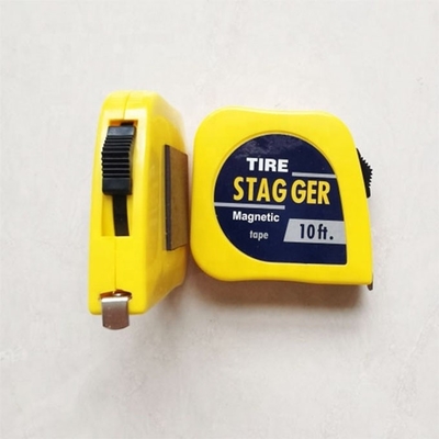 Couleur jaune voiture de course Stagger ruban à mesurer Tap 10 pieds * 1/4 &quot; avec système de mesure impérial et outils magnétiques