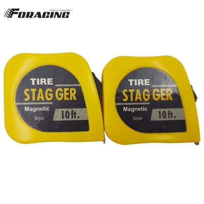 10 FT Steel Blade Tire de course Stagger Taille de ruban avec dos magnétique et chrome finition personnalisée