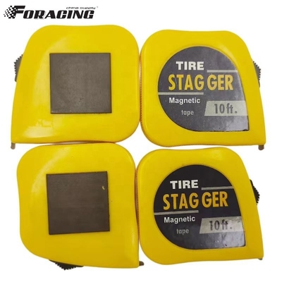10 FT Steel Blade Tire de course Stagger Taille de ruban avec dos magnétique et chrome finition personnalisée