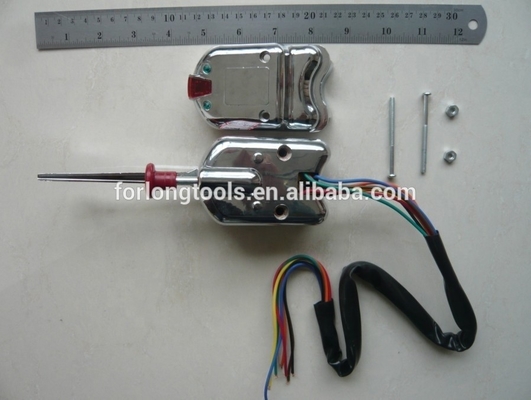 OEM Taille standard Universelle de la rue Colonne chrome montée Commutateur de signal de virage avec bouton de danger et levier d'atténuation Facile à installer
