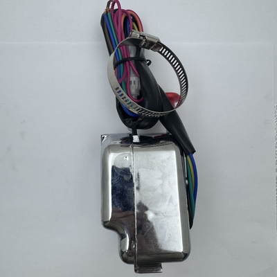 OEM Taille standard Universelle de la rue Colonne chrome montée Commutateur de signal de virage avec bouton de danger et levier d'atténuation Facile à installer