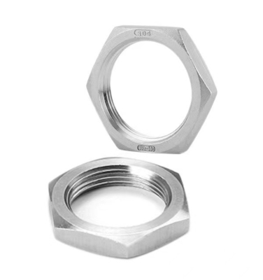 Norme GB 5/8-18 Noix de confiture hexagonale en titane pour la barre commune Heim Fin de noix mince Hexagon Finition naturelle en titane en pouce impérial
