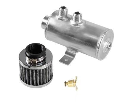 Réservoir universel de 750 ml de capture d'huile réservoir d'aluminium poli W / filtre respirateur déroutant AN10 pour des performances inégalées