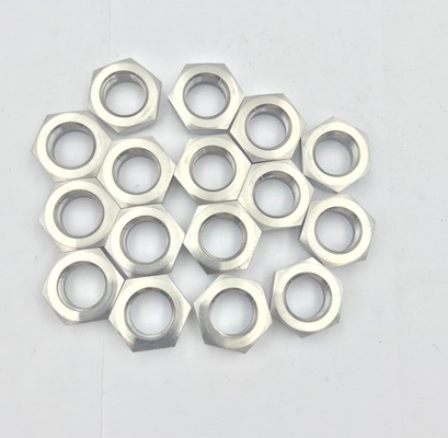 Finition naturelle standard DIN 1/2-20 Noix de nyloc mince pour les courses de voitures de sprint en titane Gr5 et durabilité