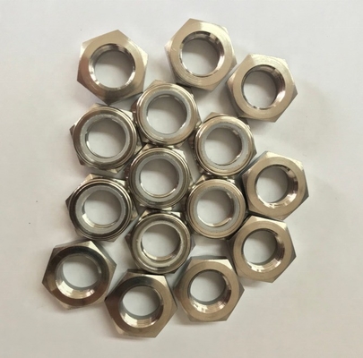 Finition naturelle standard DIN 1/2-20 Noix de nyloc mince pour les courses de voitures de sprint en titane Gr5 et durabilité