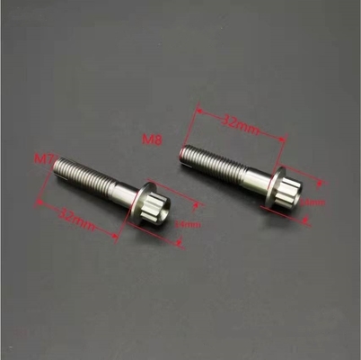 ISO Standard ZINC Finition en acier et titane Gr5 12 PT BBS Boulons à jantes séparées M7 x 32 mm M8 * 32 mm pour les applications automobiles