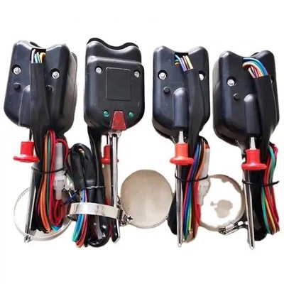 Commutateur de signal de virage à colonne en chrome noir universel avec bouton de danger et taille standard OEM