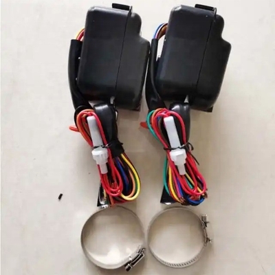 Commutateur de signal de virage à colonne en chrome noir universel avec bouton de danger et taille standard OEM