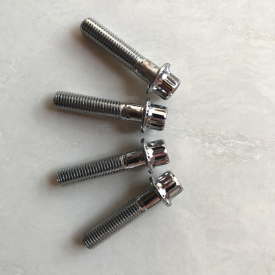 Sprint Car 12 PT BBS RS/RX Boulons à jante divisée M7 x 32 Boulons en acier à l'intérieur chromé pour la norme ISO