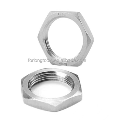 7/16-20 Noix de confiture hexagonale Noix mince en acier inoxydable Hexagon Finition naturelle pour un large éventail d'applications