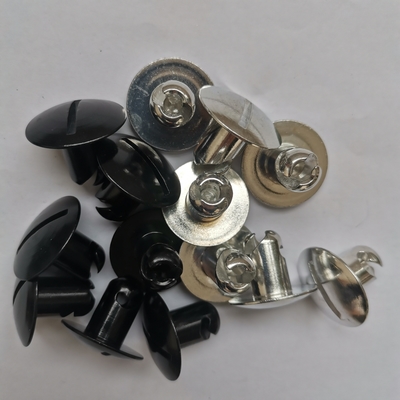 Universal Sprint Car Aluminium 1/4 quart de tour Dzus Fastener 716 &quot; X.500&quot; &quot;Tête grande 1&quot; &quot;Tête de pouce Noir argent avec 1