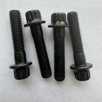 Standard OE NO. Titane Gr5 12 PT RS/RX Kit à jante divisée M7 x 32 Boulon et écrous Flange Boulon noir pour montage universel de voiture