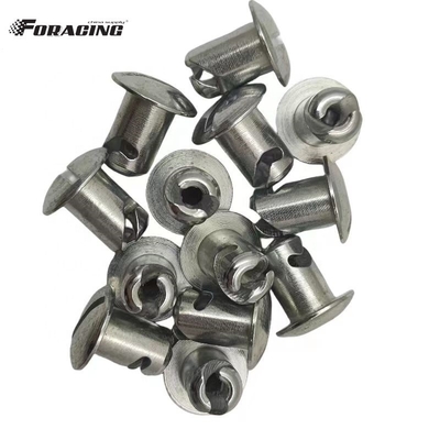 Coupe universelle Dzus Boutons de tête argenté 7/16 &quot;x.500&quot; Steel Sprint Car Maximum avec le matériau universel