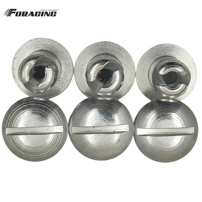 Coupe universelle Dzus Boutons de tête argenté 7/16 &quot;x.500&quot; Steel Sprint Car Maximum avec le matériau universel