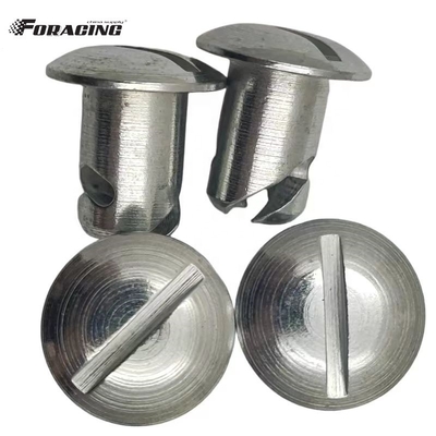 Coupe universelle Dzus Boutons de tête argenté 7/16 &quot;x.500&quot; Steel Sprint Car Maximum avec le matériau universel